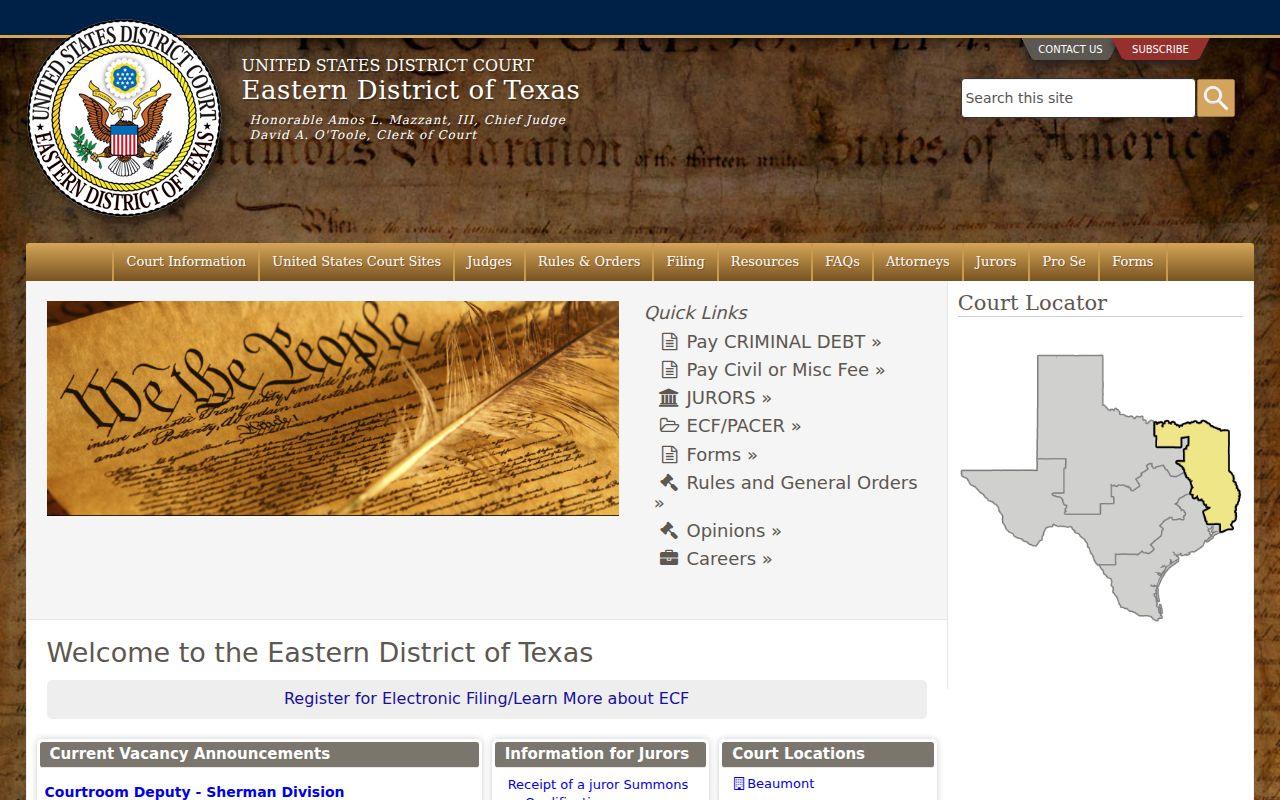 Newton County criminal history Eastern District of Texas court